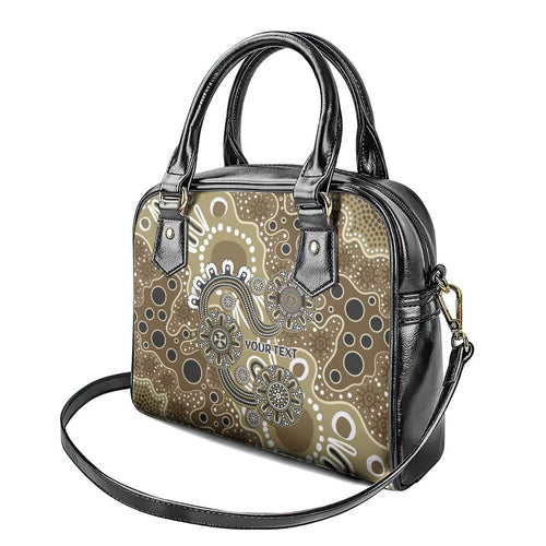Personalised NAIDOC Week 50 Years Deadly Always Shoulder Handbag Brown Aboriginal Artwork Dot Painting