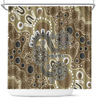 Personalised NAIDOC Week 50 Years Deadly Always Shower Curtain Brown Aboriginal Artwork Dot Painting