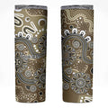 Personalised NAIDOC Week 50 Years Deadly Always Skinny Tumbler Brown Aboriginal Artwork Dot Painting