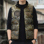Personalised NAIDOC Week 50 Years Deadly Always Sleeveless Puffer Jacket Brown Aboriginal Artwork Dot Painting