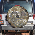 Personalised NAIDOC Week 50 Years Deadly Always Spare Tire Cover Brown Aboriginal Artwork Dot Painting