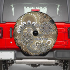 Personalised NAIDOC Week 50 Years Deadly Always Spare Tire Cover Brown Aboriginal Artwork Dot Painting