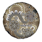 Personalised NAIDOC Week 50 Years Deadly Always Spare Tire Cover Brown Aboriginal Artwork Dot Painting