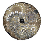 Personalised NAIDOC Week 50 Years Deadly Always Spare Tire Cover Brown Aboriginal Artwork Dot Painting
