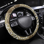 NAIDOC Week 50 Years Deadly Always Steering Wheel Cover Brown Aboriginal Artwork Dot Painting
