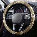 NAIDOC Week 50 Years Deadly Always Steering Wheel Cover Brown Aboriginal Artwork Dot Painting
