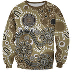Personalised NAIDOC Week 50 Years Deadly Always Sweatshirt Brown Aboriginal Artwork Dot Painting