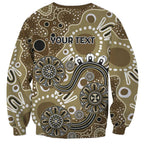 Personalised NAIDOC Week 50 Years Deadly Always Sweatshirt Brown Aboriginal Artwork Dot Painting