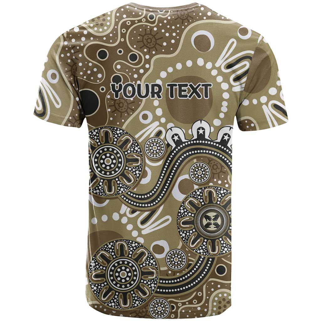 Personalised NAIDOC Week 50 Years Deadly Always T Shirt Brown Aboriginal Artwork Dot Painting