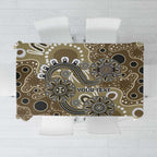 Personalised NAIDOC Week 50 Years Deadly Always Tablecloth Brown Aboriginal Artwork Dot Painting