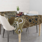 Personalised NAIDOC Week 50 Years Deadly Always Tablecloth Brown Aboriginal Artwork Dot Painting