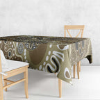 Personalised NAIDOC Week 50 Years Deadly Always Tablecloth Brown Aboriginal Artwork Dot Painting