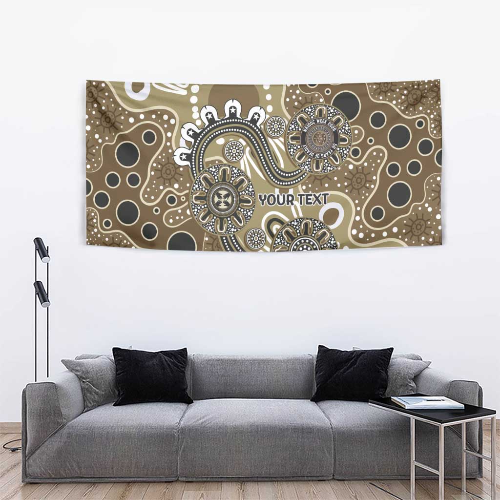 Personalised NAIDOC Week 50 Years Deadly Always Tapestry Brown Aboriginal Artwork Dot Painting
