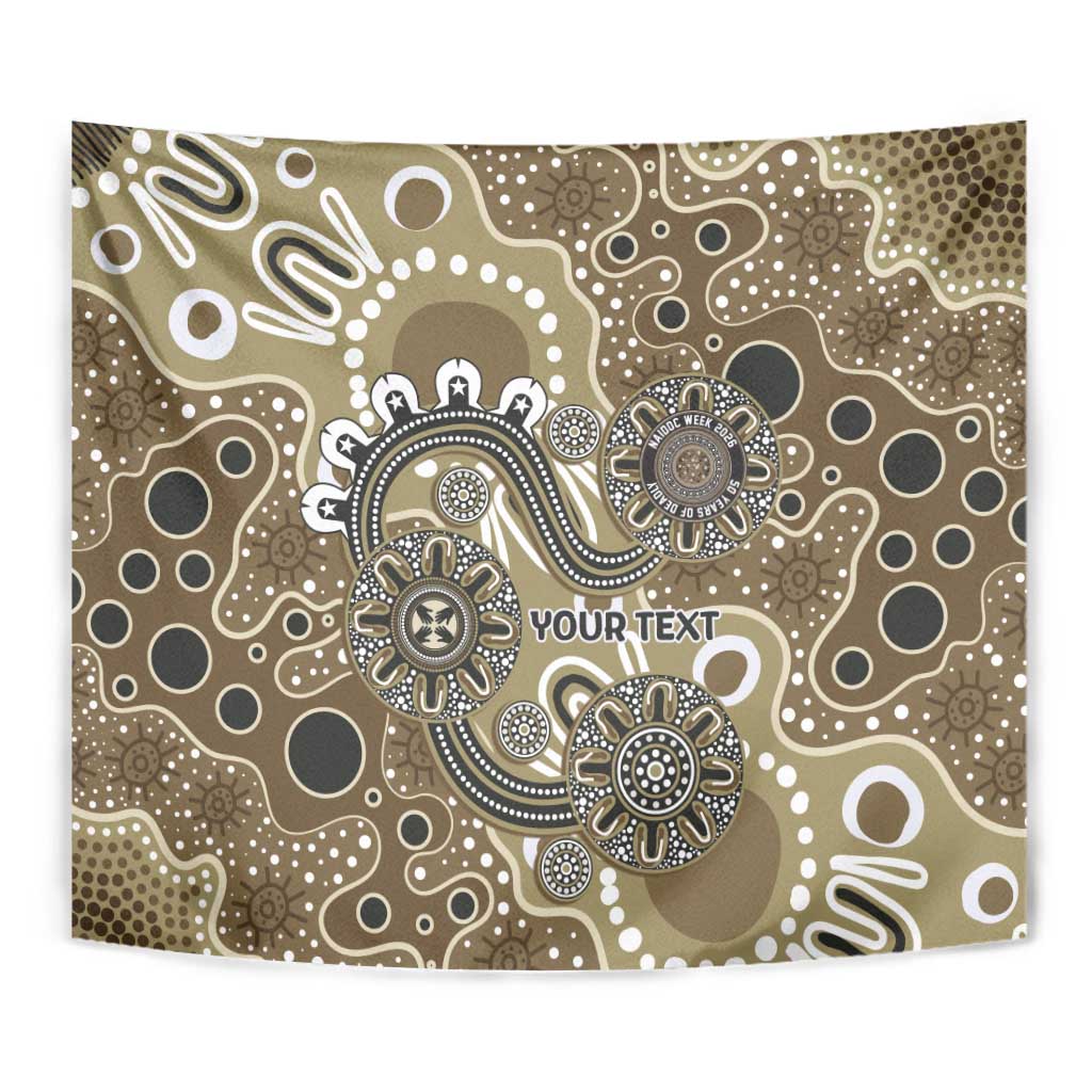 Personalised NAIDOC Week 50 Years Deadly Always Tapestry Brown Aboriginal Artwork Dot Painting