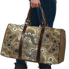 Personalised NAIDOC Week 50 Years Deadly Always Travel Bag Brown Aboriginal Artwork Dot Painting