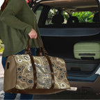 Personalised NAIDOC Week 50 Years Deadly Always Travel Bag Brown Aboriginal Artwork Dot Painting