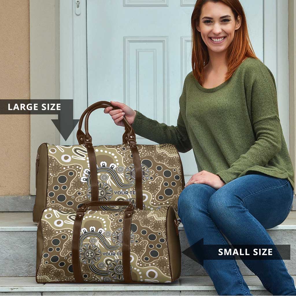 Personalised NAIDOC Week 50 Years Deadly Always Travel Bag Brown Aboriginal Artwork Dot Painting