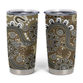 Personalised NAIDOC Week 50 Years Deadly Always Tumbler Cup Brown Aboriginal Artwork Dot Painting