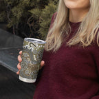 Personalised NAIDOC Week 50 Years Deadly Always Tumbler Cup Brown Aboriginal Artwork Dot Painting
