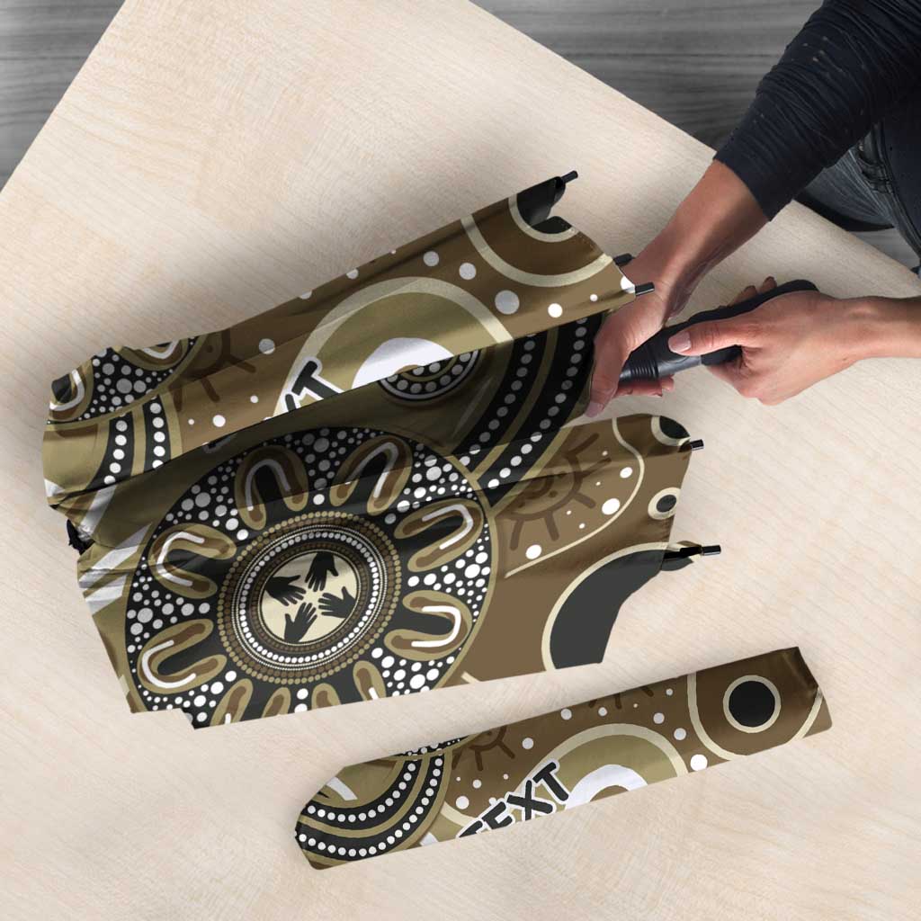 Personalised NAIDOC Week 50 Years Deadly Always Umbrella Brown Aboriginal Artwork Dot Painting