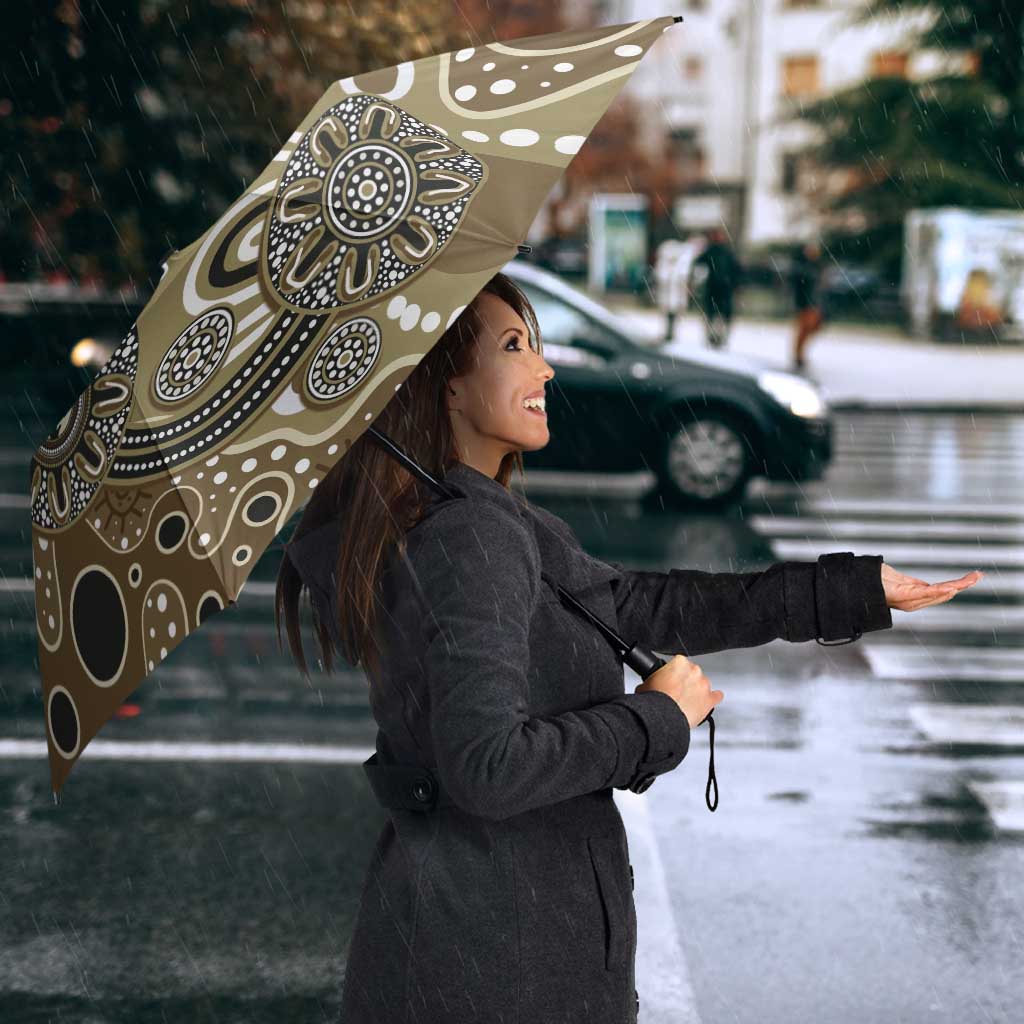 Personalised NAIDOC Week 50 Years Deadly Always Umbrella Brown Aboriginal Artwork Dot Painting