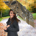 Personalised NAIDOC Week 50 Years Deadly Always Umbrella Brown Aboriginal Artwork Dot Painting