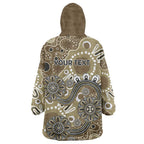 Personalised NAIDOC Week 50 Years Deadly Always Wearable Blanket Hoodie Brown Aboriginal Artwork Dot Painting
