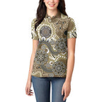 Personalised NAIDOC Week 50 Years Deadly Always Women Polo Shirt Brown Aboriginal Artwork Dot Painting