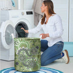 Personalised NAIDOC Week 50 Years Deadly Always Laundry Basket Green Aboriginal Artwork Dot Painting