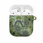 Personalised NAIDOC Week 50 Years Deadly Always AirPods Case Green Aboriginal Artwork Dot Painting