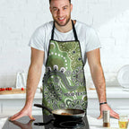 Personalised NAIDOC Week 50 Years Deadly Always Apron Green Aboriginal Artwork Dot Painting