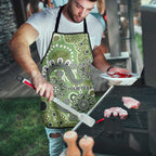 Personalised NAIDOC Week 50 Years Deadly Always Apron Green Aboriginal Artwork Dot Painting