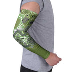 Personalised NAIDOC Week 50 Years Deadly Always Arm Sleeves Green Aboriginal Artwork Dot Painting