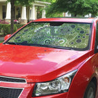 Personalised NAIDOC Week 50 Years Deadly Always Auto Sun Shade Green Aboriginal Artwork Dot Painting