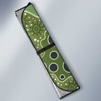 Personalised NAIDOC Week 50 Years Deadly Always Auto Sun Shade Green Aboriginal Artwork Dot Painting