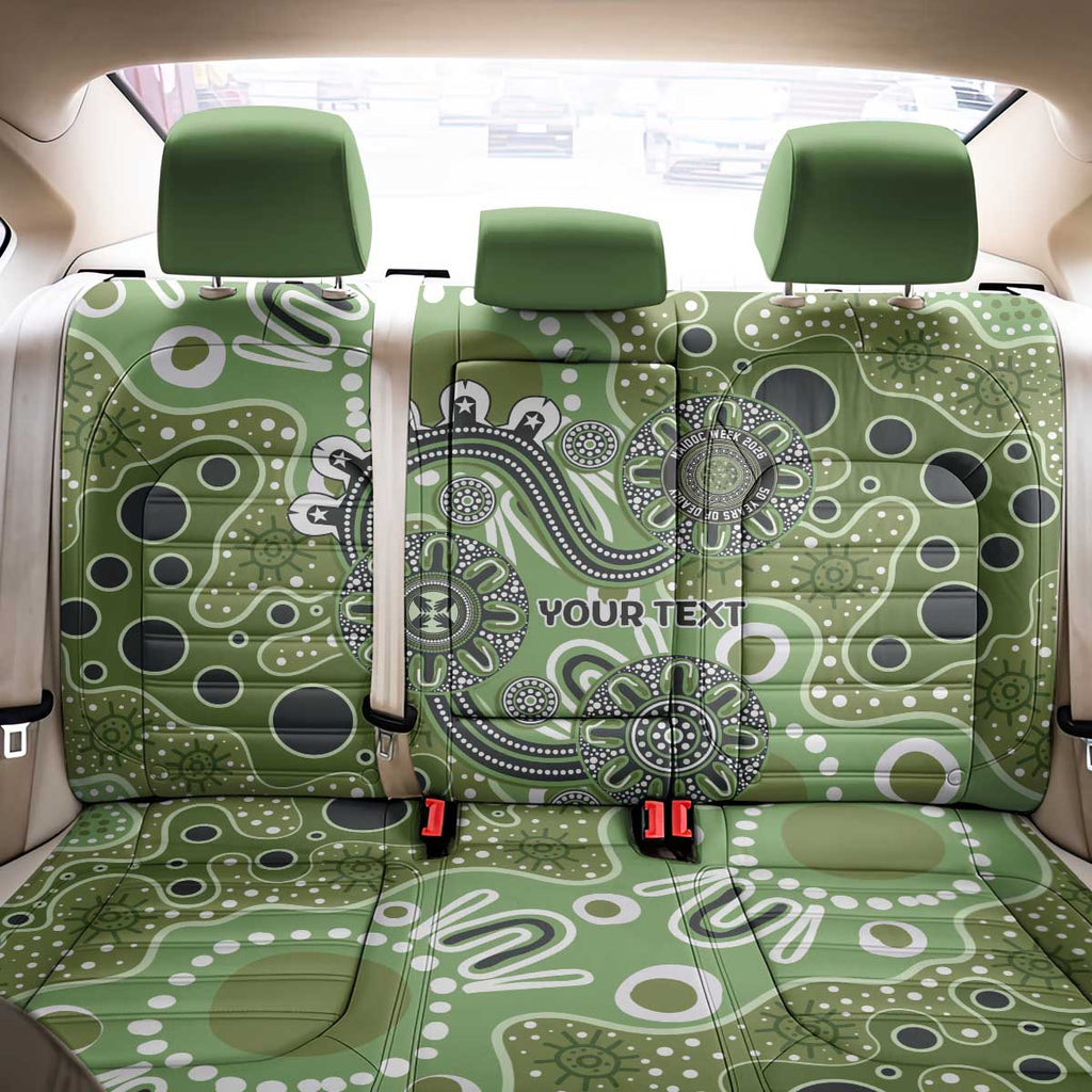 Personalised NAIDOC Week 50 Years Deadly Always Back Car Seat Cover Green Aboriginal Artwork Dot Painting
