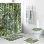 Personalised NAIDOC Week 50 Years Deadly Always Bathroom Set Green Aboriginal Artwork Dot Painting