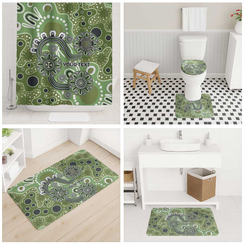 Personalised NAIDOC Week 50 Years Deadly Always Bathroom Set Green Aboriginal Artwork Dot Painting