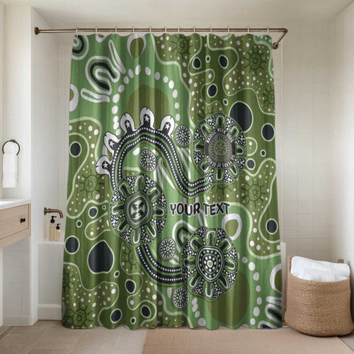 Personalised NAIDOC Week 50 Years Deadly Always Bathroom Set Green Aboriginal Artwork Dot Painting