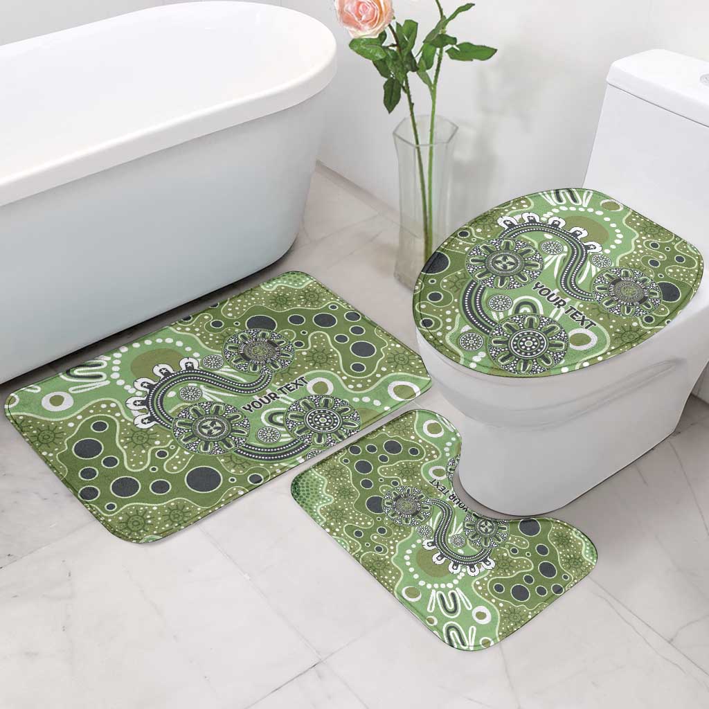 Personalised NAIDOC Week 50 Years Deadly Always Bathroom Set Green Aboriginal Artwork Dot Painting