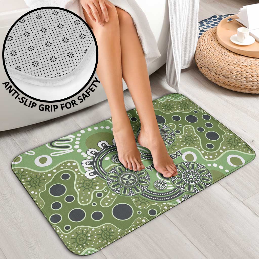Personalised NAIDOC Week 50 Years Deadly Always Bathroom Set Green Aboriginal Artwork Dot Painting