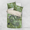 Personalised NAIDOC Week 50 Years Deadly Always Bedding Set Green Aboriginal Artwork Dot Painting
