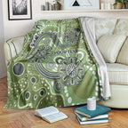 Personalised NAIDOC Week 50 Years Deadly Always Blanket Green Aboriginal Artwork Dot Painting