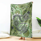 Personalised NAIDOC Week 50 Years Deadly Always Blanket Green Aboriginal Artwork Dot Painting