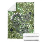 Personalised NAIDOC Week 50 Years Deadly Always Blanket Green Aboriginal Artwork Dot Painting