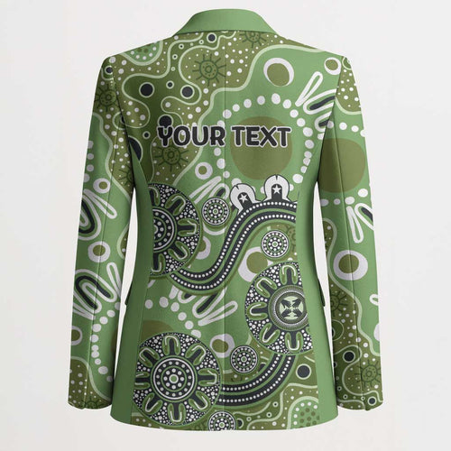 Personalised NAIDOC Week 50 Years Deadly Always Blazer Green Aboriginal Artwork Dot Painting