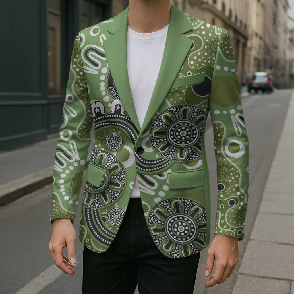 Personalised NAIDOC Week 50 Years Deadly Always Blazer Green Aboriginal Artwork Dot Painting