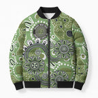 Personalised NAIDOC Week 50 Years Deadly Always Bomber Puffer Jacket Green Aboriginal Artwork Dot Painting