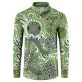 Personalised NAIDOC Week 50 Years Deadly Always Button Sweatshirt Green Aboriginal Artwork Dot Painting