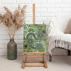 Personalised NAIDOC Week 50 Years Deadly Always Canvas Wall Art Green Aboriginal Artwork Dot Painting